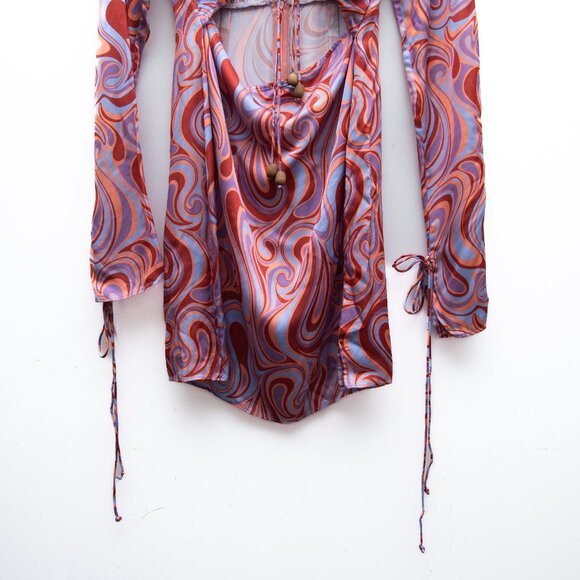 Revolve Song of Style Swirl Cut Out Mini Dress "Coraline" - Picture 4 of 10